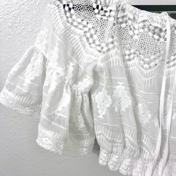 Lulu's White Lace Blouse - Picture 9 of 10